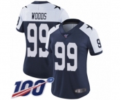 Women's Dallas Cowboys #99 Antwaun Woods Navy Blue Throwback Alternate Vapor Untouchable Limited Player 100th Season Football Jersey Women's Dallas Cowboys #99 Antwaun Woods Navy Blue Throwback Alternate Vapor Untouchable Limited Player 100th Season Football Jersey