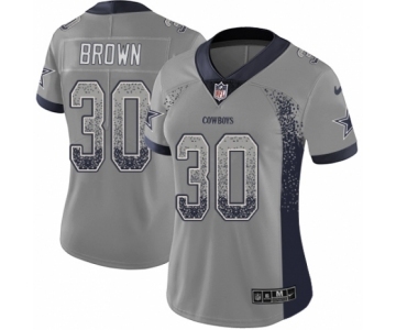 Women's Nike Dallas Cowboys #30 Anthony Brown Limited Gray Rush Drift Fashion NFL Jersey