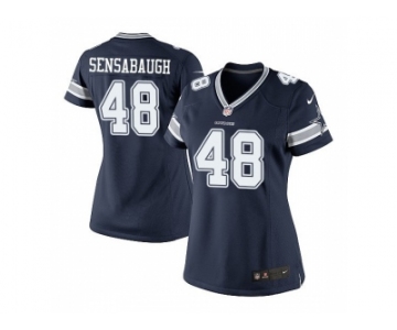 Women's Nike Dallas Cowboys #48 Daryl Johnston Navy Blue Team Color Stitched NFL Elite Jersey