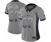 Women's Nike Dallas Cowboys #57 Damien Wilson Limited Gray Rush Drift Fashion NFL Jersey