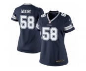 Women's Nike Dallas Cowboys #58 Damontre Moore Limited Navy Blue Team Color NFL Jerse Women's Nike Dallas Cowboys #58 Damontre Moore Limited Navy Blue Team Color NFL Jerse