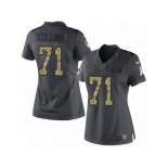 Women's Nike Dallas Cowboys #71 La'el Collins Limited Black 2016 Salute to Service NFL Jersey