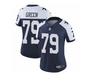 Women's Nike Dallas Cowboys #79 Chaz Green Vapor Untouchable Limited Navy Blue Throwback Alternate NFL Jersey