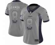 Women's Nike Dallas Cowboys #8 Troy Aikman Limited Gray Rush Drift Fashion NFL Jersey Women's Nike Dallas Cowboys #8 Troy Aikman Limited Gray Rush Drift Fashion NFL Jersey