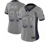 Women's Nike Dallas Cowboys #81 Terrell Owens Limited Gray Rush Drift Fashion NFL Jersey