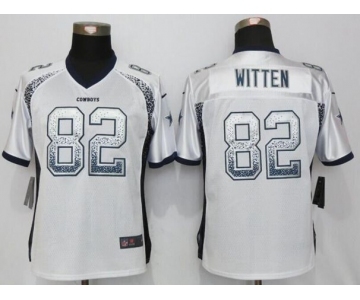 Women's Nike Dallas Cowboys #82 Jason Witten Drift Fashion White Jerseys