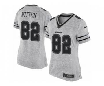 Women's Nike Dallas Cowboys #82 Jason Witten Limited Gray Gridiron II NFL Jersey