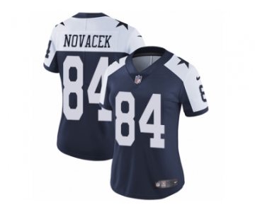 Women's Nike Dallas Cowboys #84 Jay Novacek Vapor Untouchable Limited Navy Blue Throwback Alternate NFL Jersey