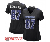 Women's Nike Dallas Cowboys #87 Jake Ferguson Carbon Black Fashion Game Jersey Women's Nike Dallas Cowboys #87 Jake Ferguson Carbon Black Fashion Game Jersey