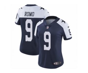 Women's Nike Dallas Cowboys #9 Tony Romo Vapor Untouchable Limited Navy Blue Throwback Alternate NFL Jersey
