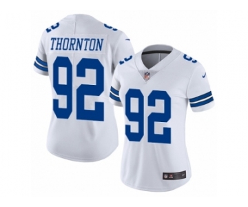 Women's Nike Dallas Cowboys #92 Cedric Thornton Vapor Untouchable Limited White NFL Jersey