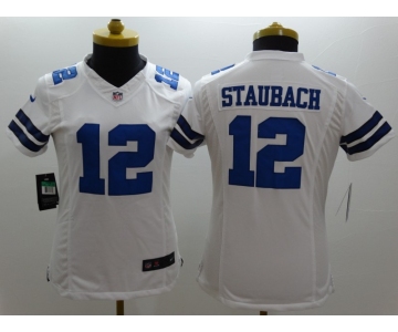 nike women nfl jerseys dallas cowboys #12 staubach white[nike]