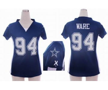 nike women nfl jerseys dallas cowboys #94 ware blue[draft him ii top]