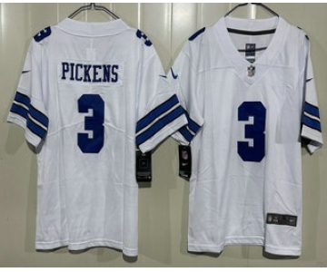 Youth Dallas Cowboys #3 George Pickens Limited White Vapor Jersey