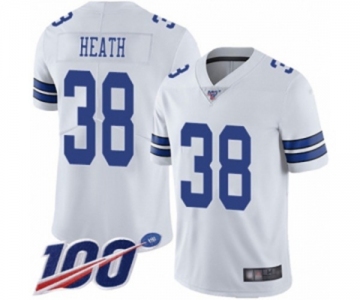 Youth Dallas Cowboys #38 Jeff Heath White Vapor Untouchable Limited Player 100th Season Football Jersey