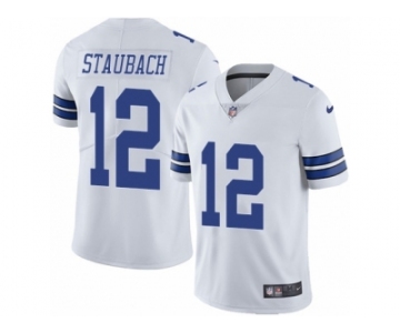 Youth Nike Dallas Cowboys #12 Roger Staubach Vapor Untouchable Limited White NFL Jersey