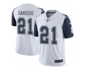 Youth Nike Dallas Cowboys #21 Deion Sanders Limited White Rush NFL Jersey