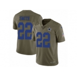 Youth Nike Dallas Cowboys #22 Emmitt Smith Limited Olive 2017 Salute to Service NFL Jersey