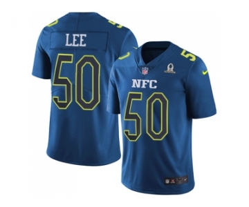 Youth Nike Dallas Cowboys #50 Sean Lee Navy Stitched NFL Limited NFC 2017 Pro Bowl Jersey