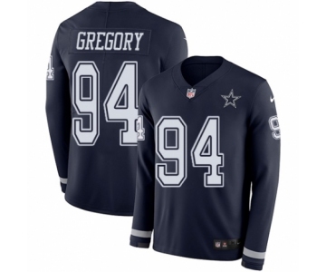 Youth Nike Dallas Cowboys #94 Randy Gregory Limited Navy Blue Therma Long Sleeve NFL Jersey