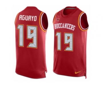 Men's Nike Tampa Bay Buccaneers #19 Roberto Aguayo Limited Red Player Name & Number Tank Top NFL Jersey