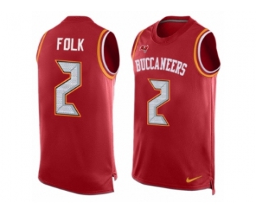 Men's Nike Tampa Bay Buccaneers #2 Nick Folk Limited Red Player Name & Number Tank Top NFL Jersey