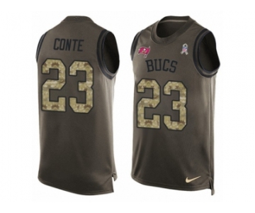 Men's Nike Tampa Bay Buccaneers #23 Chris Conte Limited Green Salute to Service Tank Top NFL Jersey