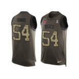 Men's Nike Tampa Bay Buccaneers #54 Lavonte David Limited Green Salute to Service Tank Top NFL Jersey