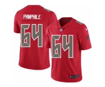 Men's Nike Tampa Bay Buccaneers #64 Kevin Pamphile Limited Red Rush NFL Jersey
