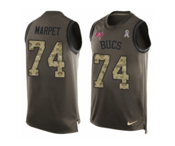 Men's Nike Tampa Bay Buccaneers #74 Ali Marpet Limited Green Salute to Service Tank Top NFL Jersey