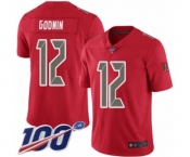 Men's Tampa Bay Buccaneers #12 Chris Godwin Limited Red Rush Vapor Untouchable 100th Season Football Jersey Men's Tampa Bay Buccaneers #12 Chris Godwin Limited Red Rush Vapor Untouchable 100th Season Football Jersey