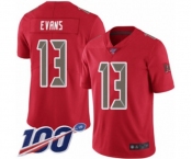 Men's Tampa Bay Buccaneers #13 Mike Evans Limited Red Rush Vapor Untouchable 100th Season Football Jersey Men's Tampa Bay Buccaneers #13 Mike Evans Limited Red Rush Vapor Untouchable 100th Season Football Jersey
