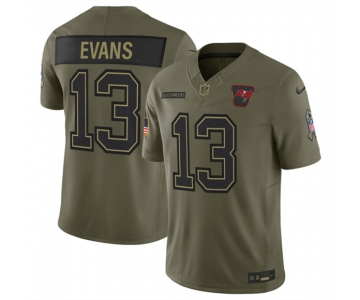 Men's Tampa Bay Buccaneers #13 Mike Evans Olive 2025 Salute to Service Limited Football Stitched Jersey