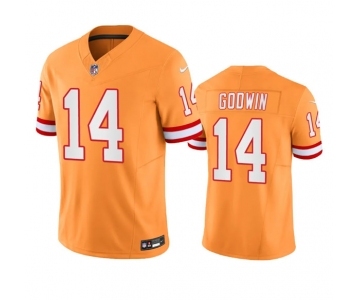 Men's Tampa Bay Buccaneers #14 Chris Godwin 2023 F.U.S.E. Orange Throwback Limited Stitched Jersey