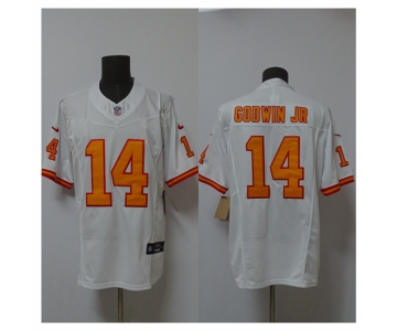 Men's Tampa Bay Buccaneers #14 Chris Godwin Jr. White 2025 F.U.S.E. Vapor Limited Football Stitched Jersey