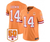 Men's Tampa Bay Buccaneers #14 Chris Godwin Orange 2025 F.U.S.E. 50th Anniversary Patch Vapor Untouchable Limited Football Stitched Jersey