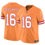 Men's Tampa Bay Buccaneers #16 Teddy Bridgewater Orange F.U.S.E. Throwback Limited Football Stitched Jersey