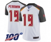 Men's Tampa Bay Buccaneers #19 Breshad Perriman White Vapor Untouchable Limited Player 100th Season Football Jersey Men's Tampa Bay Buccaneers #19 Breshad Perriman White Vapor Untouchable Limited Player 100th Season Football Jersey