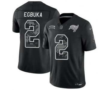 Men's Tampa Bay Buccaneers #2 Emeka Egbuka Black 2026 F.U.S.E. Salute to Service Limited Football Stitched Jersey