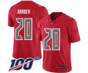 Men's Tampa Bay Buccaneers #20 Ronde Barber Limited Red Rush Vapor Untouchable 100th Season Football Jersey