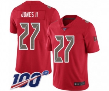 Men's Tampa Bay Buccaneers #27 Ronald Jones II Limited Red Rush Vapor Untouchable 100th Season Football Jersey