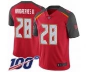 Men's Tampa Bay Buccaneers #28 Vernon Hargreaves III Red Team Color Vapor Untouchable Limited Player 100th Season Football Jersey
