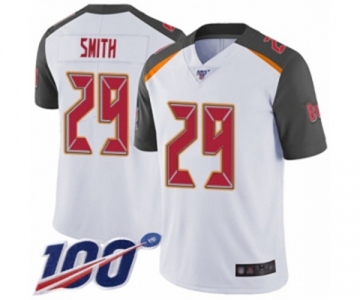 Men's Tampa Bay Buccaneers #29 Ryan Smith White Vapor Untouchable Limited Player 100th Season Football Jersey