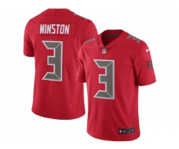 Men's Tampa Bay Buccaneers #3 Jameis Winston Nike Red Color Rush Limited Jersey