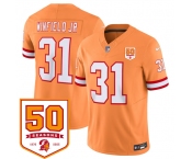 Men's Tampa Bay Buccaneers #31 Antoine Winfield Jr. Orange 2025 F.U.S.E. 50th Anniversary Patch Vapor Untouchable Limited Football Stitched Jersey