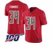 Men's Tampa Bay Buccaneers #34 Mike Edwards Limited Red Rush Vapor Untouchable 100th Season Football Jersey Men's Tampa Bay Buccaneers #34 Mike Edwards Limited Red Rush Vapor Untouchable 100th Season Football Jersey