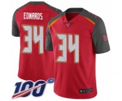 Men's Tampa Bay Buccaneers #34 Mike Edwards Red Team Color Vapor Untouchable Limited Player 100th Season Football Jersey Men's Tampa Bay Buccaneers #34 Mike Edwards Red Team Color Vapor Untouchable Limited Player 100th Season Football Jersey