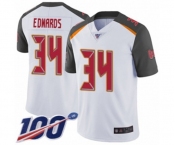 Men's Tampa Bay Buccaneers #34 Mike Edwards White Vapor Untouchable Limited Player 100th Season Football Jersey Men's Tampa Bay Buccaneers #34 Mike Edwards White Vapor Untouchable Limited Player 100th Season Football Jersey