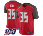 Men's Tampa Bay Buccaneers #35 Jamel Dean Red Team Color Vapor Untouchable Limited Player 100th Season Football Jersey Men's Tampa Bay Buccaneers #35 Jamel Dean Red Team Color Vapor Untouchable Limited Player 100th Season Football Jersey