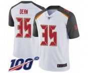 Men's Tampa Bay Buccaneers #35 Jamel Dean White Vapor Untouchable Limited Player 100th Season Football Jersey Men's Tampa Bay Buccaneers #35 Jamel Dean White Vapor Untouchable Limited Player 100th Season Football Jersey